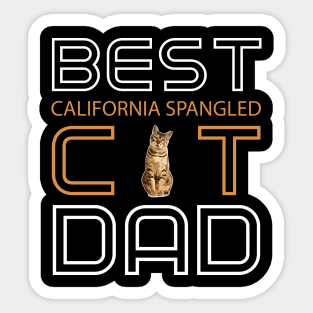 Best California Spangled Cat Dad Sticker